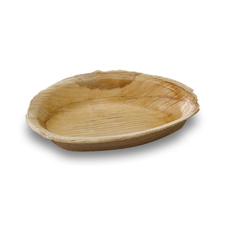 Packnwood Mini Palmegg Palm Leaf Egg Shaped Mini Plate, 100PK 210BBAEG6